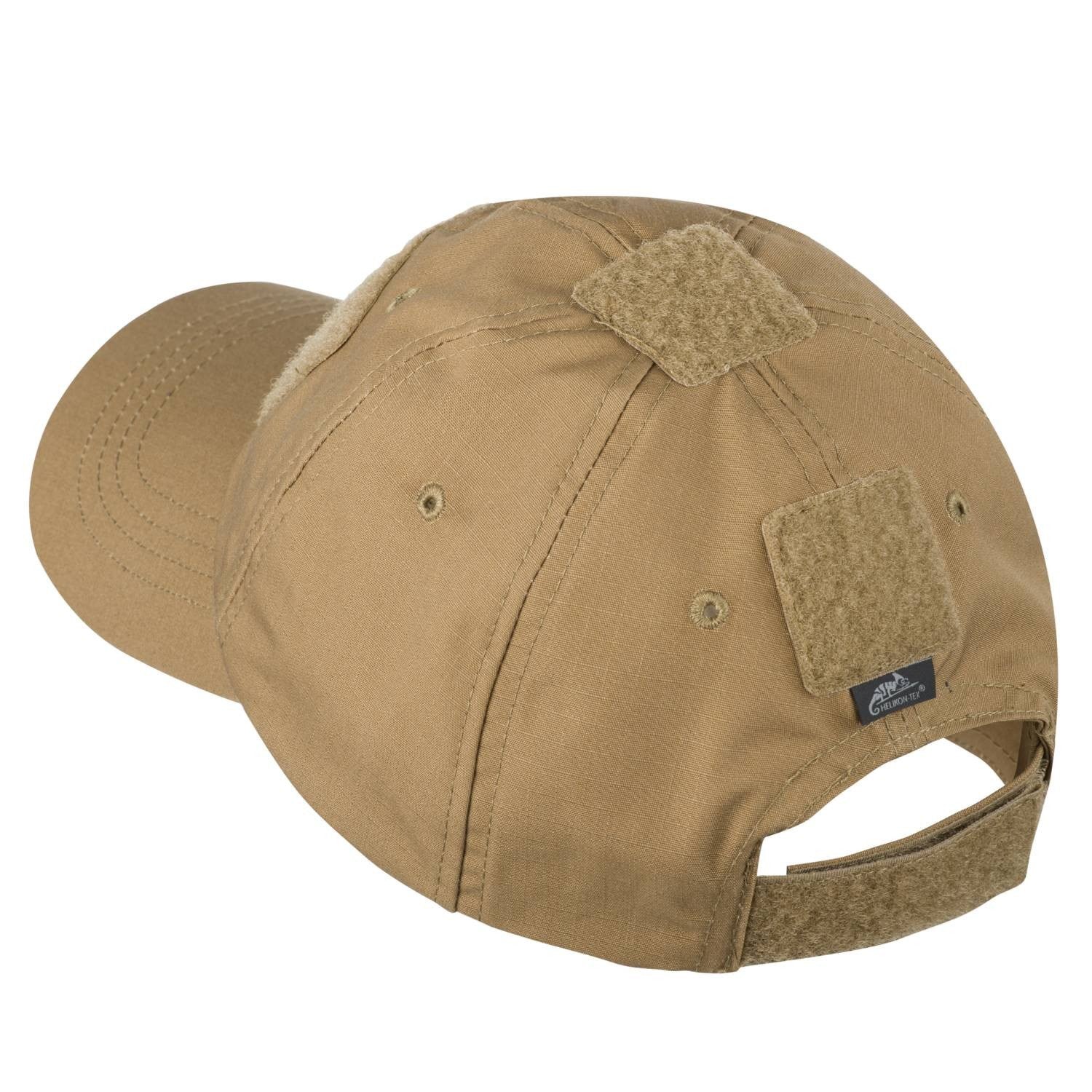 Gorra baseball táctica COYOTE Helikon en tejido rip-stop con cuatro paneles VELCRO