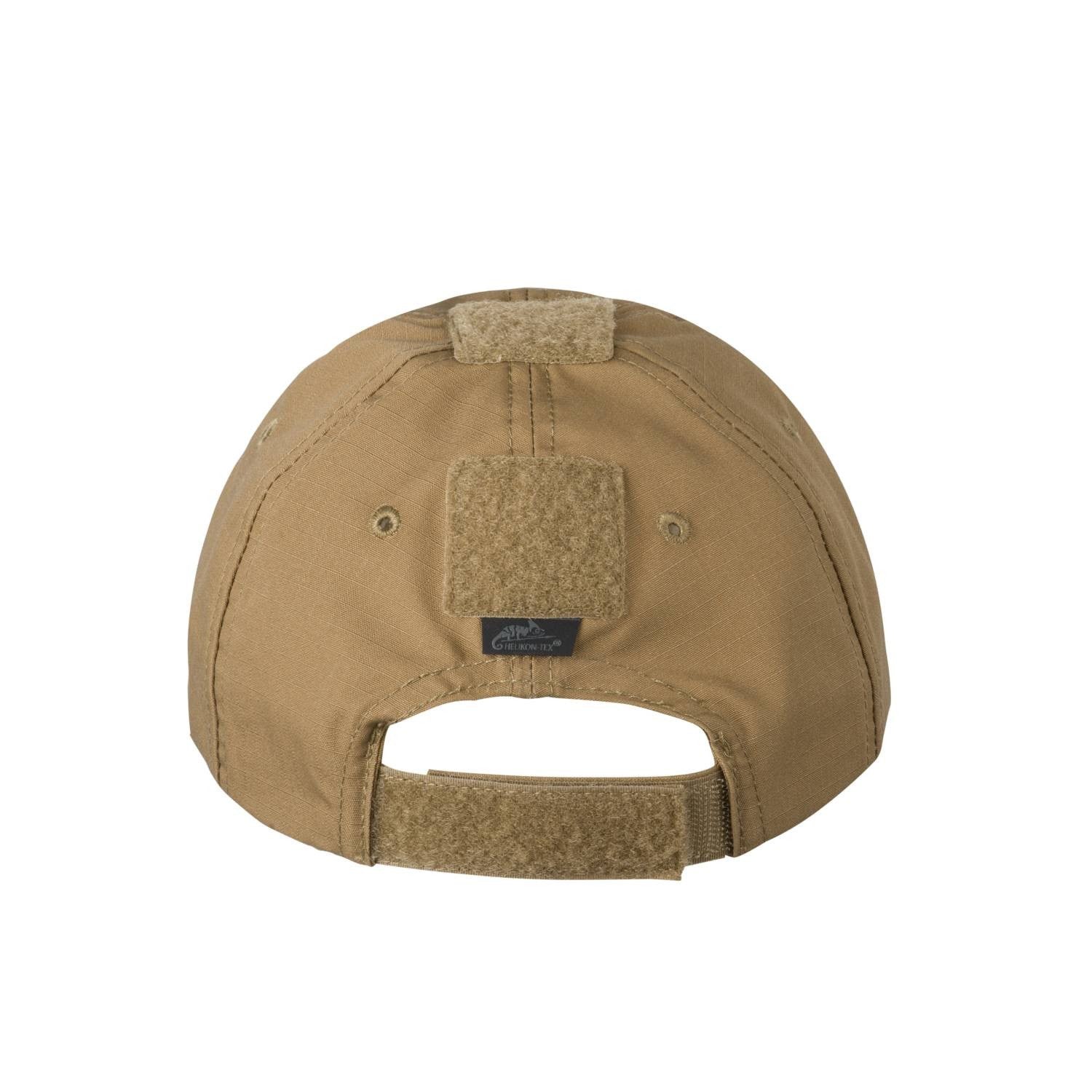 Gorra baseball táctica COYOTE Helikon en tejido rip-stop con cuatro paneles VELCRO