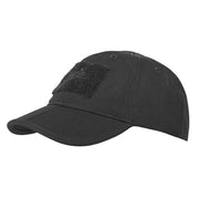 Gorra táctica baseball Velcro FOLDING rip-stop negra, vista frontal