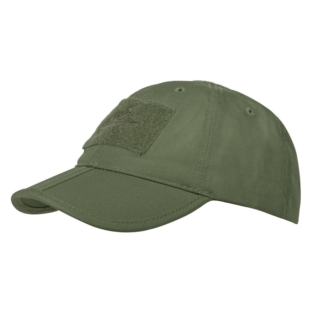 Gorra táctica baseball Velcro FOLDING rip-stop negra, vista frontal