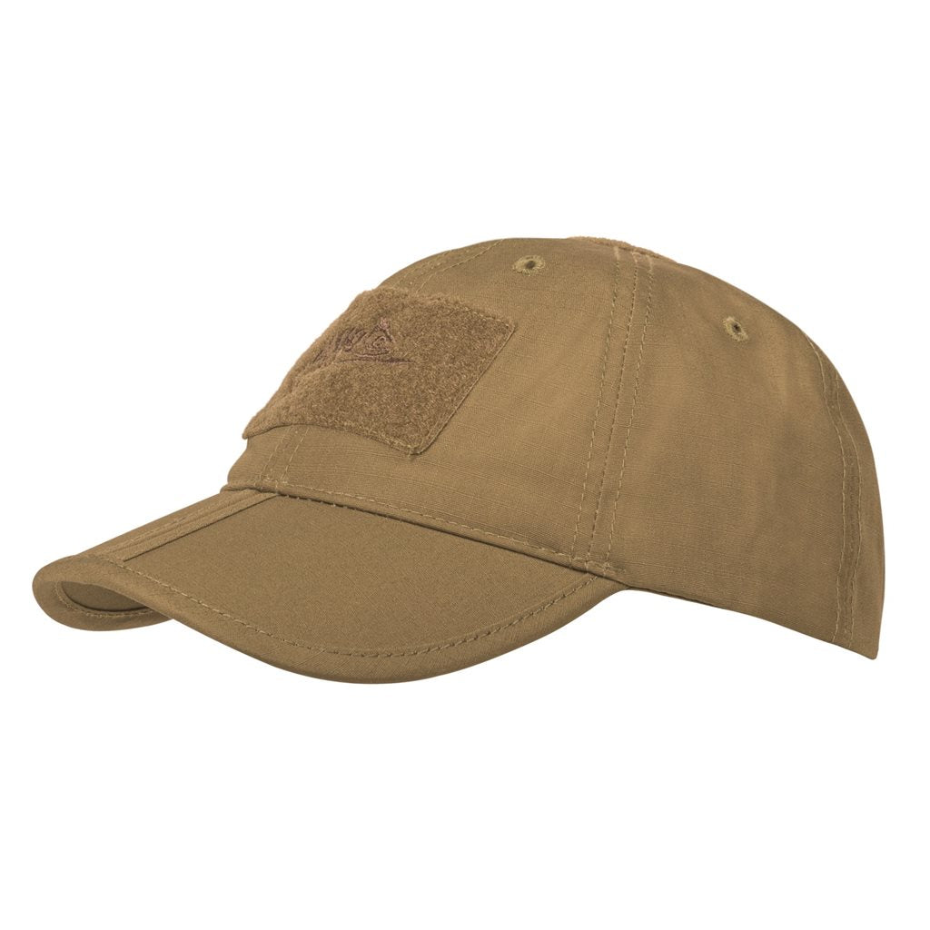 Gorra táctica baseball Velcro FOLDING rip-stop negra, vista frontal