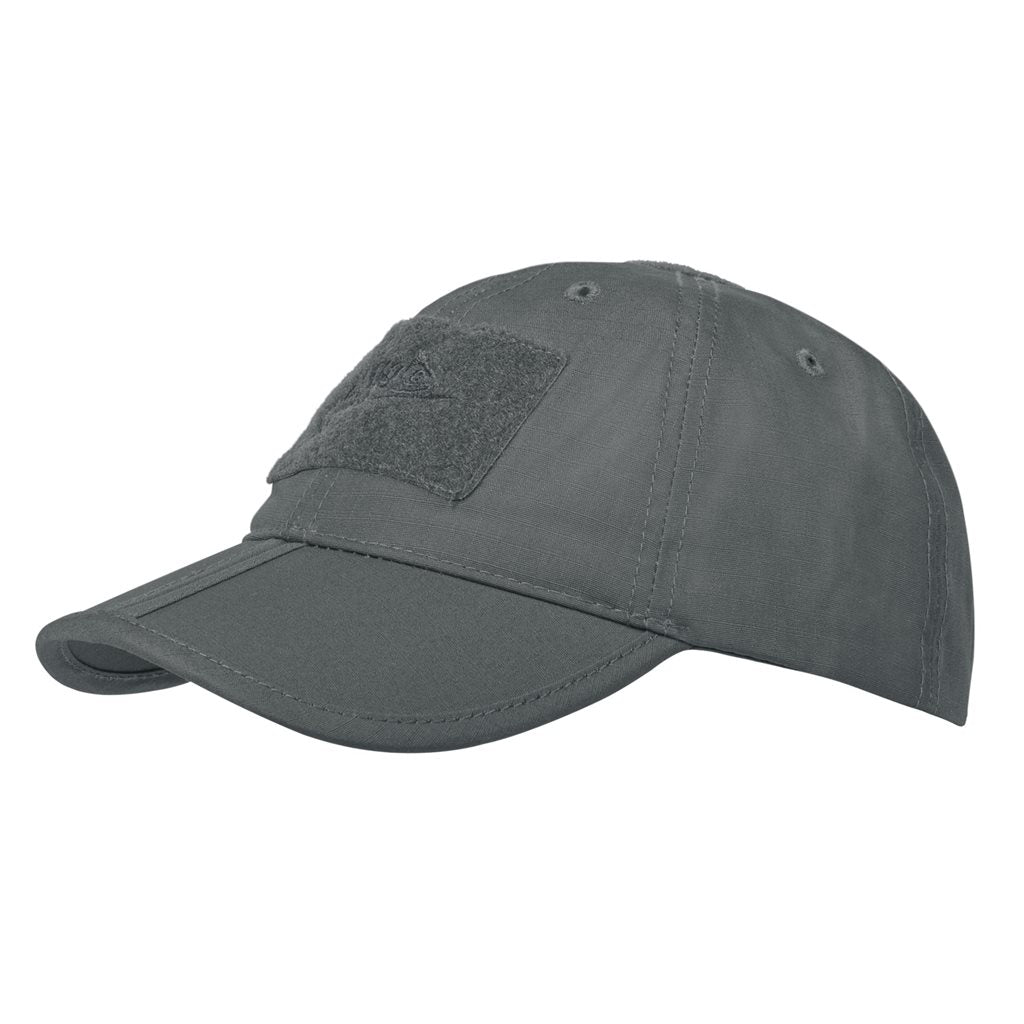 Gorra táctica baseball Velcro FOLDING rip-stop negra, vista frontal