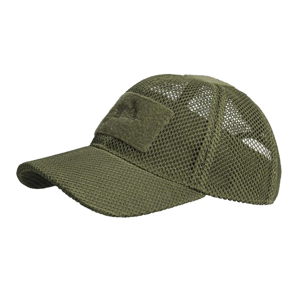 Gorra BBC Mesh negra de rejilla, vista frontal con visera
