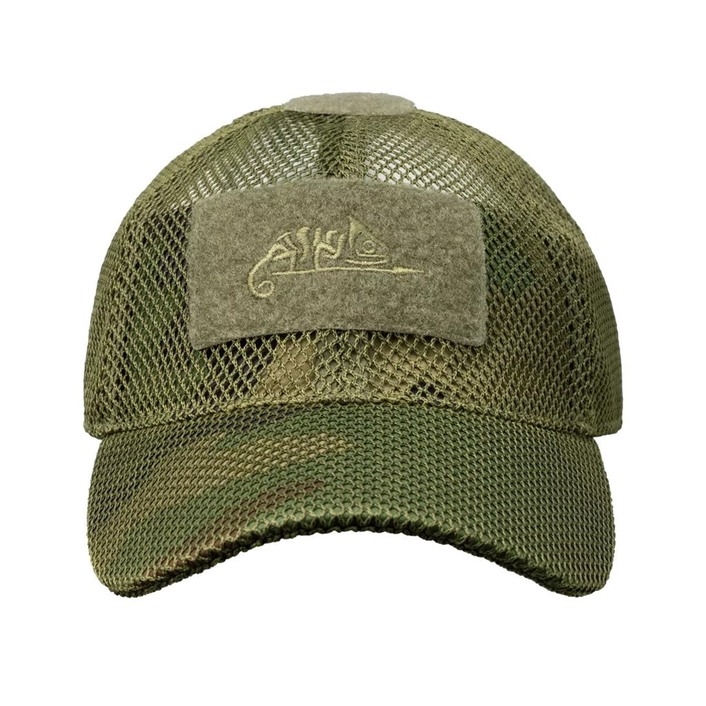 Gorra BBC Mesh negra de rejilla, vista frontal con visera