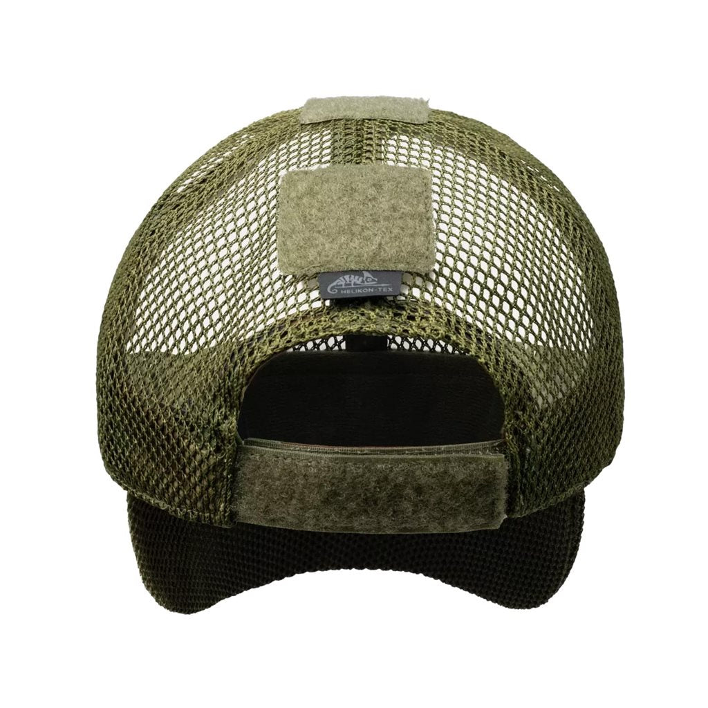 Gorra BBC Mesh negra de rejilla, vista frontal con visera