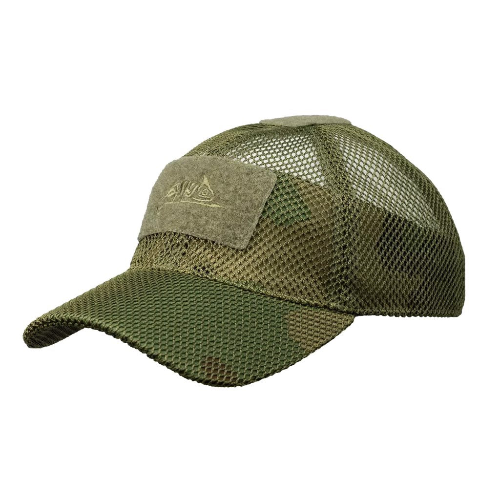 Gorra BBC Mesh negra de rejilla, vista frontal con visera