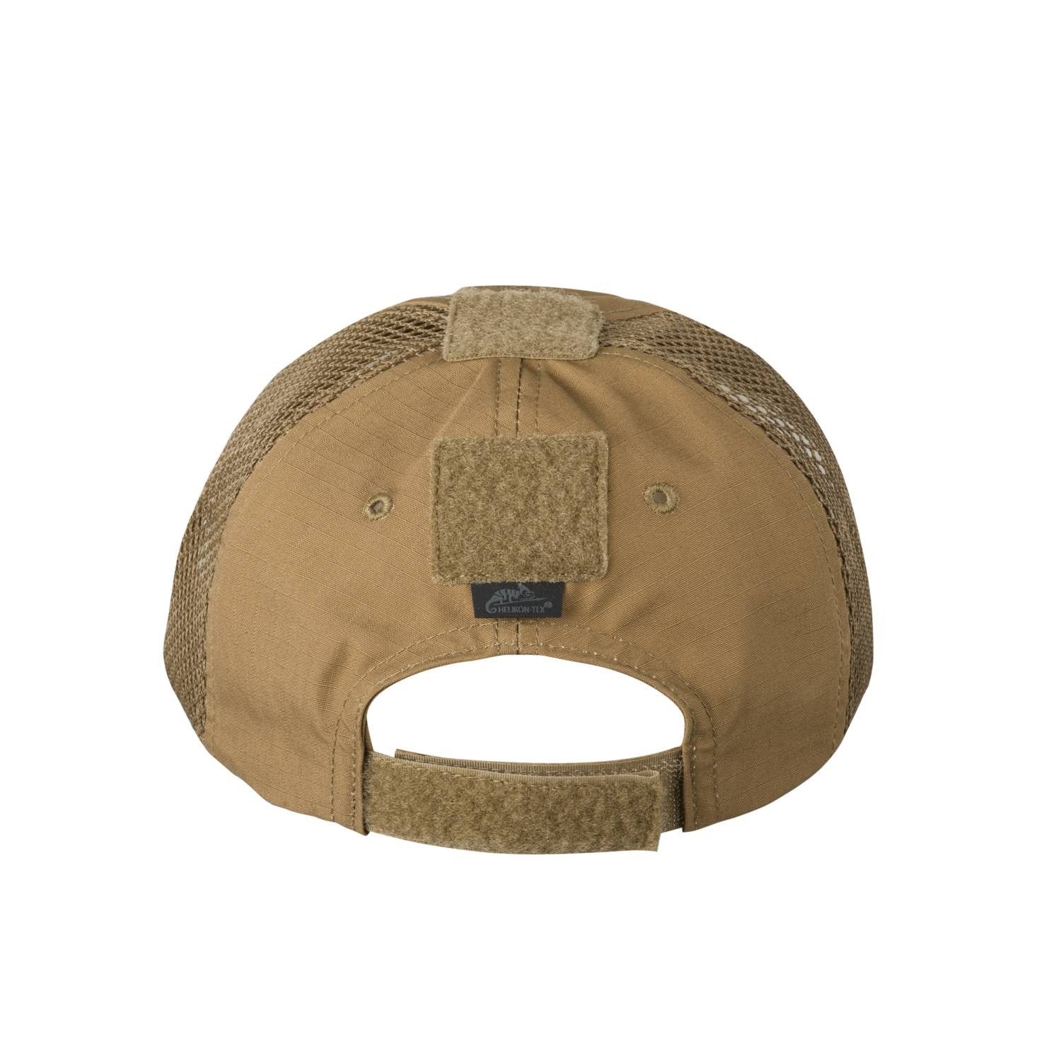 Gorra baseball VENT rip-stop negra HELIKON con malla transpirable y cuatro paneles VELCRO