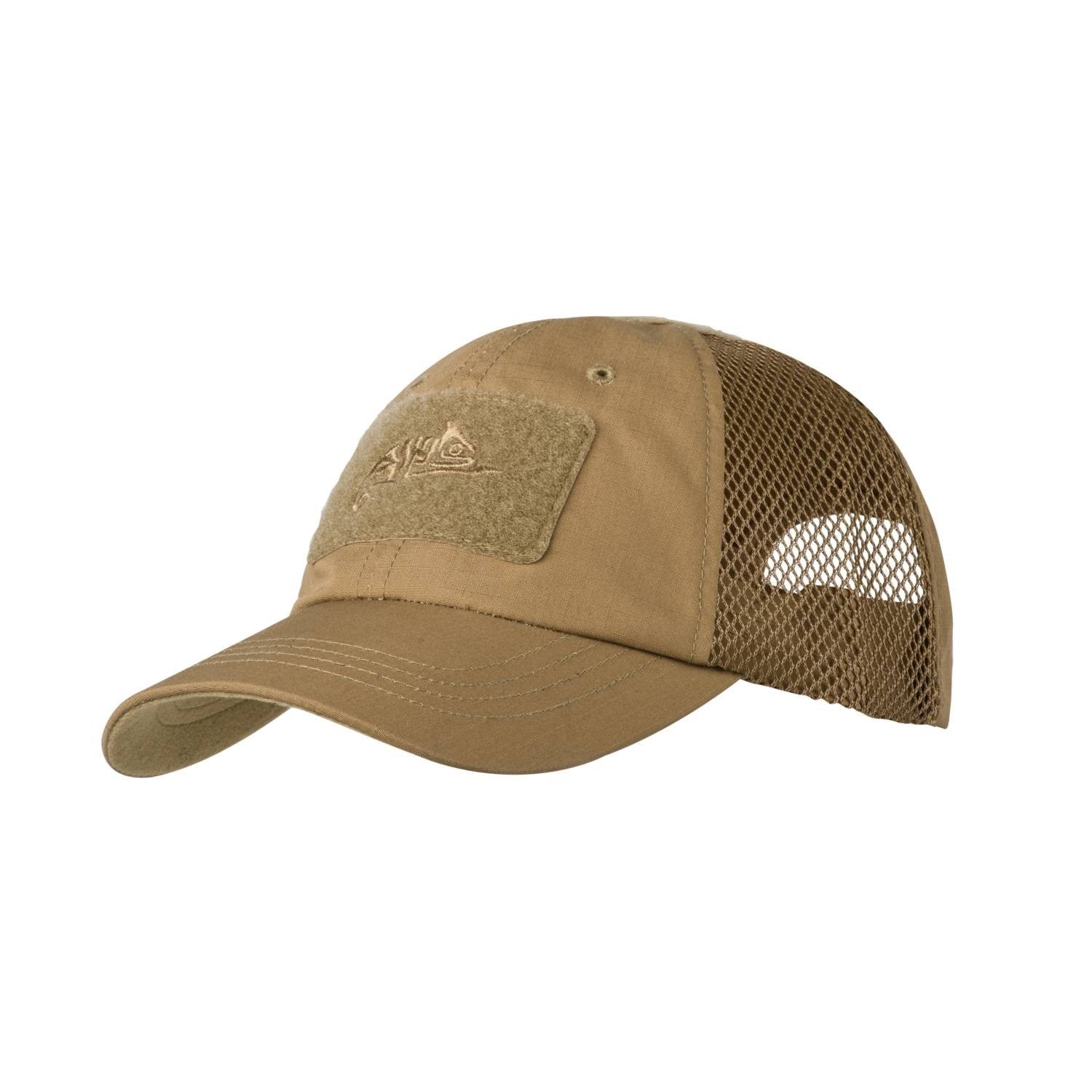 Gorra baseball VENT rip-stop negra Helikon con malla ventilada y cuatro paneles VELCRO