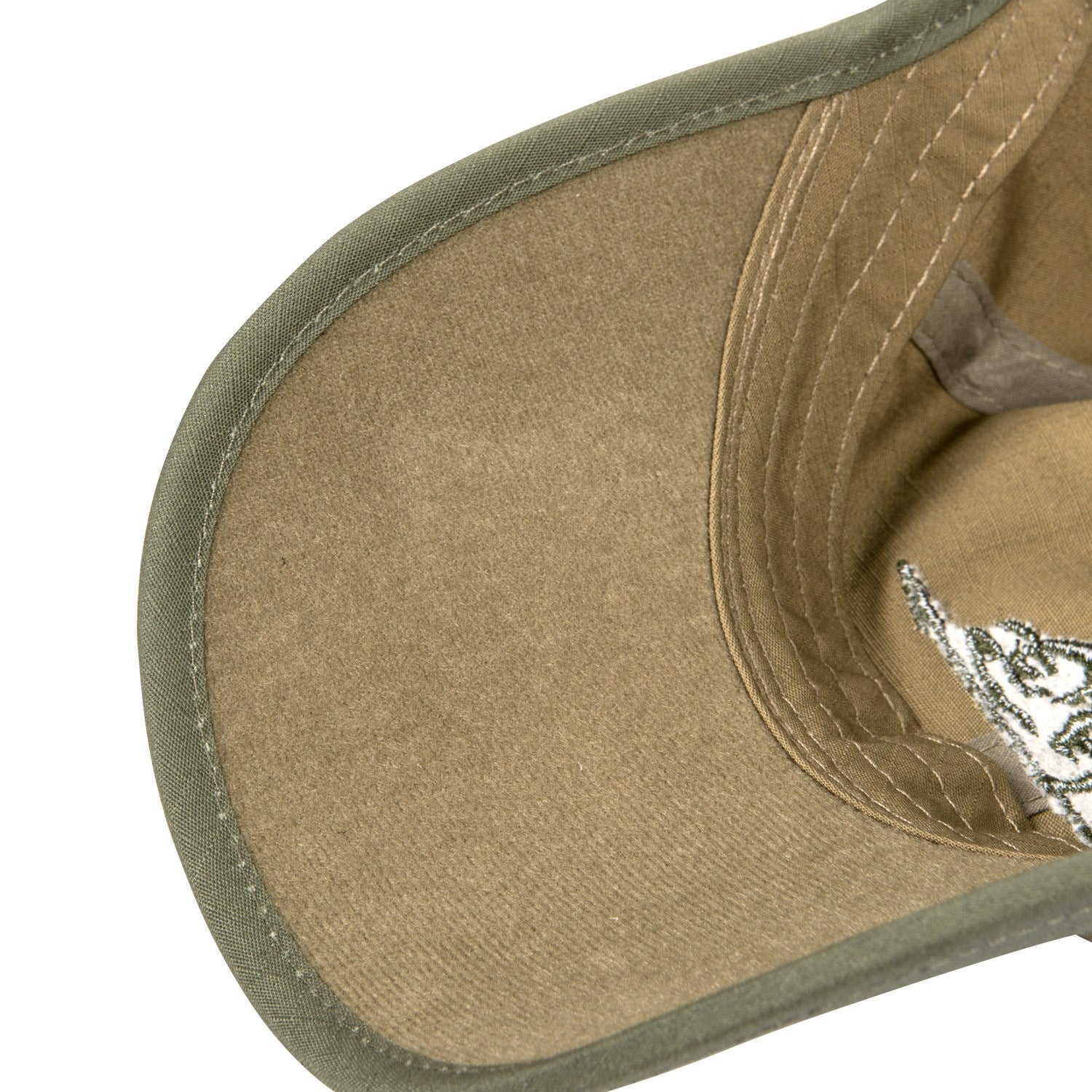 Gorra de béisbol rip-stop con cierre Velcro en combinación bicolor COYOTE/VERDE