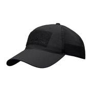Gorra táctica Trucker negra con panel VELCRO