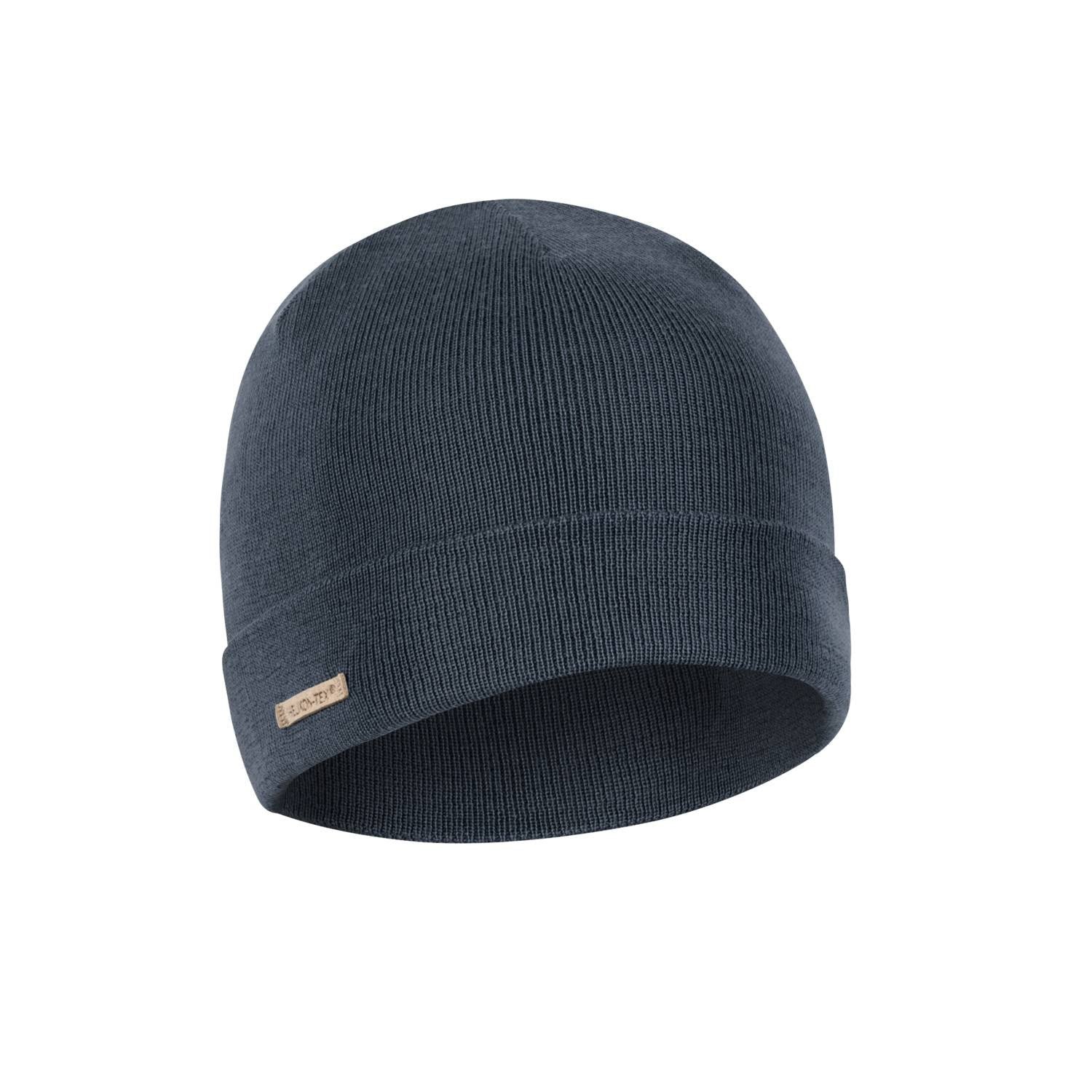 Gorro Winter Merino negro, gorro de punto fabricado en 100% lana merino