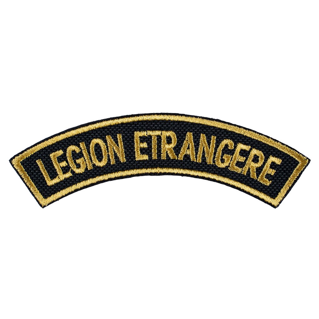 Parche en forma de arco con texto LEGION ETRANGERE