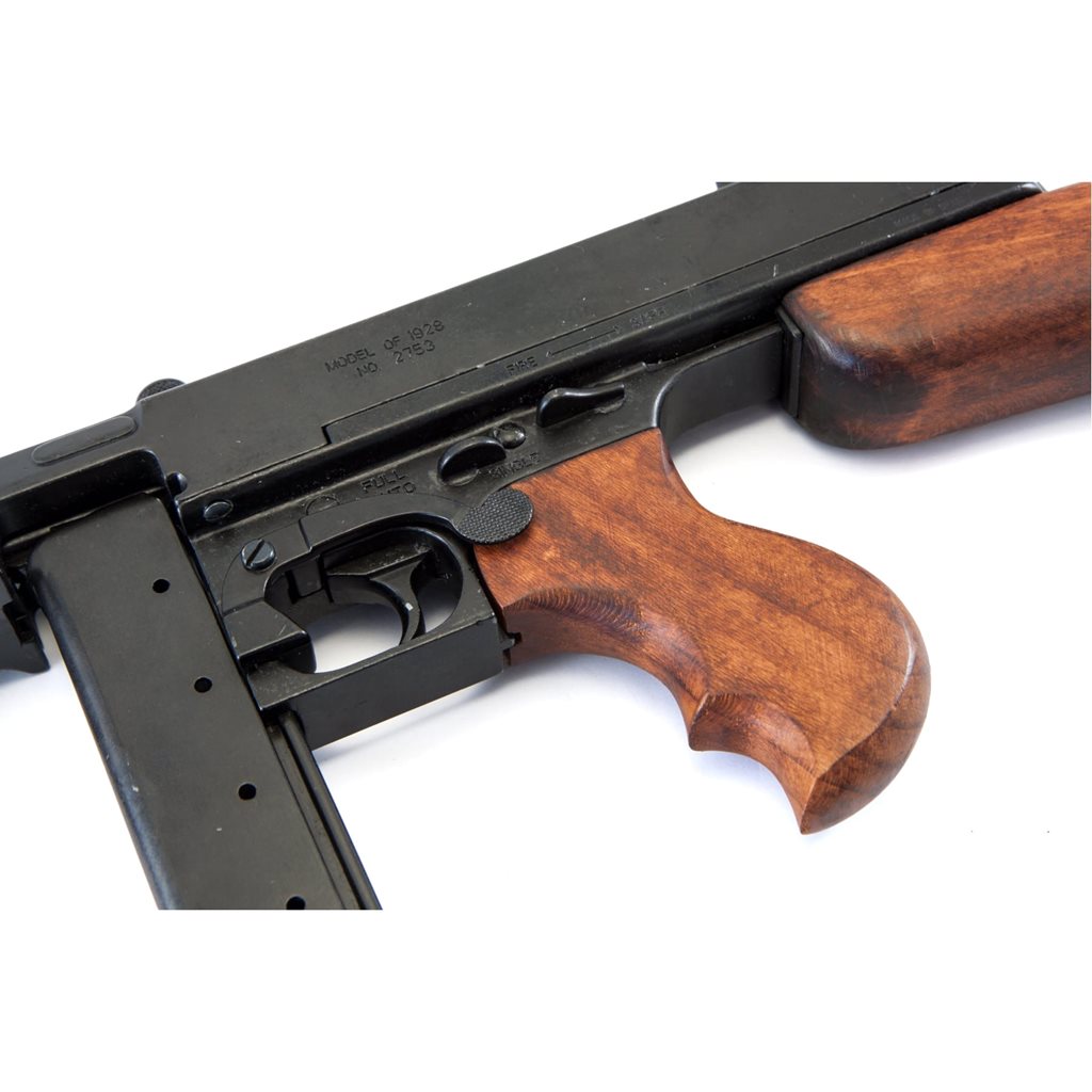 Réplica inerte del subfusil Thompson M1928A1 para decoración y coleccionismo