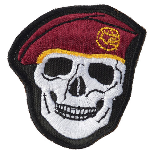 Parche calavera baret color vino tamaño aprox. 6,5 x 5,5 cm