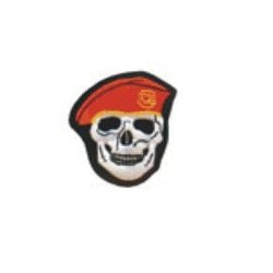 Parche calavera para baret color naranja 6,5 x 5,5 cm