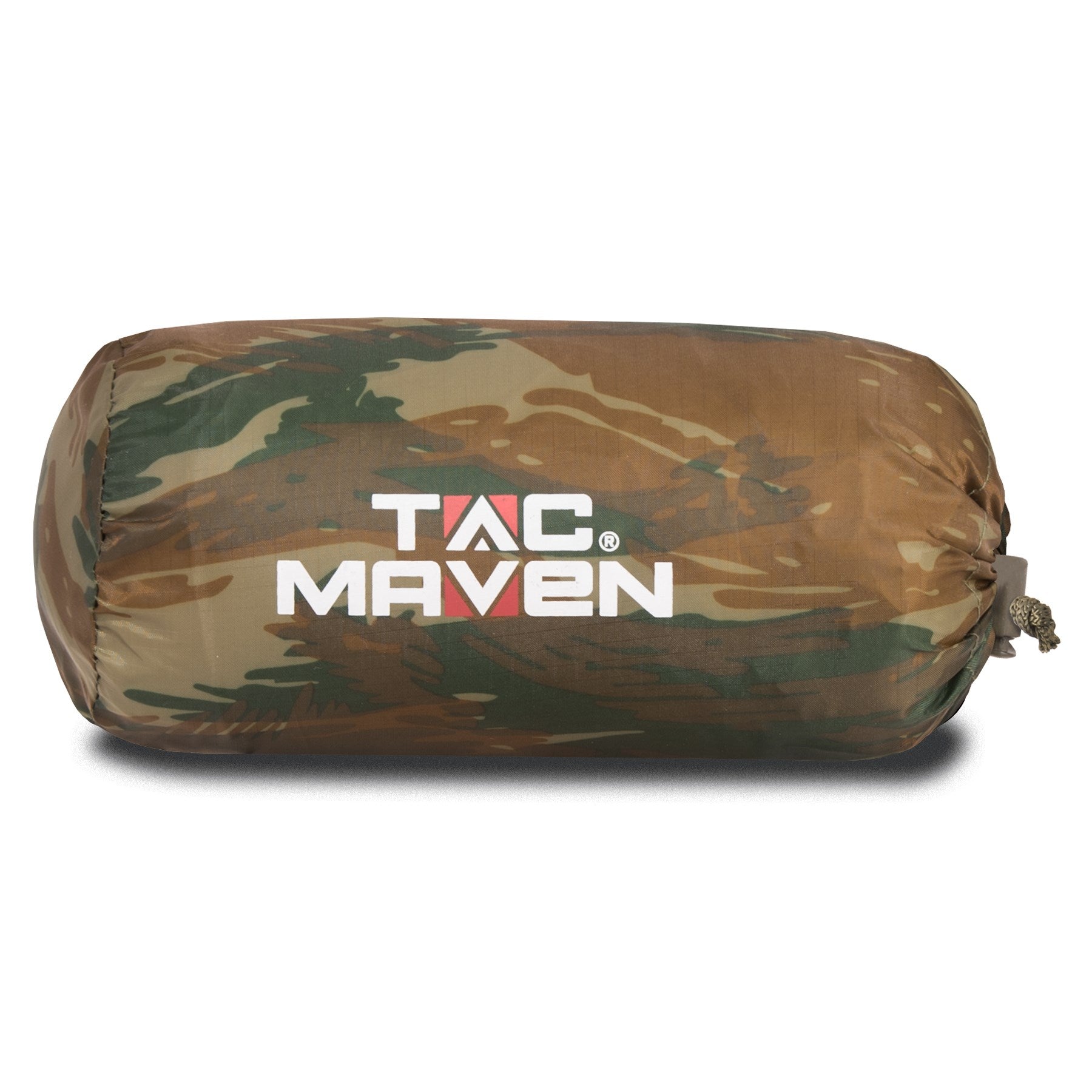 Poncho THUNDER GRECCE CAMO PENTAGON con estampado camuflaje, 210D rip-stop y bolsa de compresión