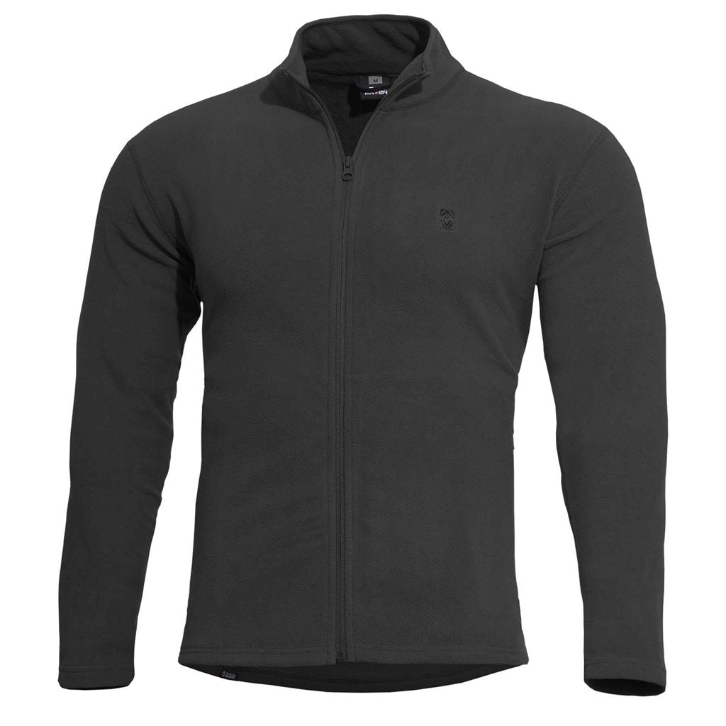 Sudadera fleece negra ikina ELK, ligera y suave al tacto (180 g/m2)
