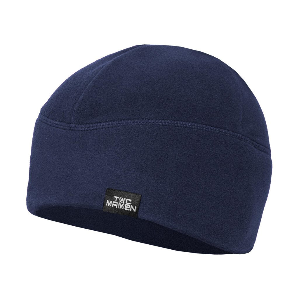 Gorro OROS Fleece negro con logo TAC-MAVEN, forro polar 100% poliéster