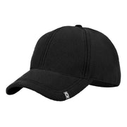 Gorra de béisbol Fleece negra de poliéster, vista frontal
