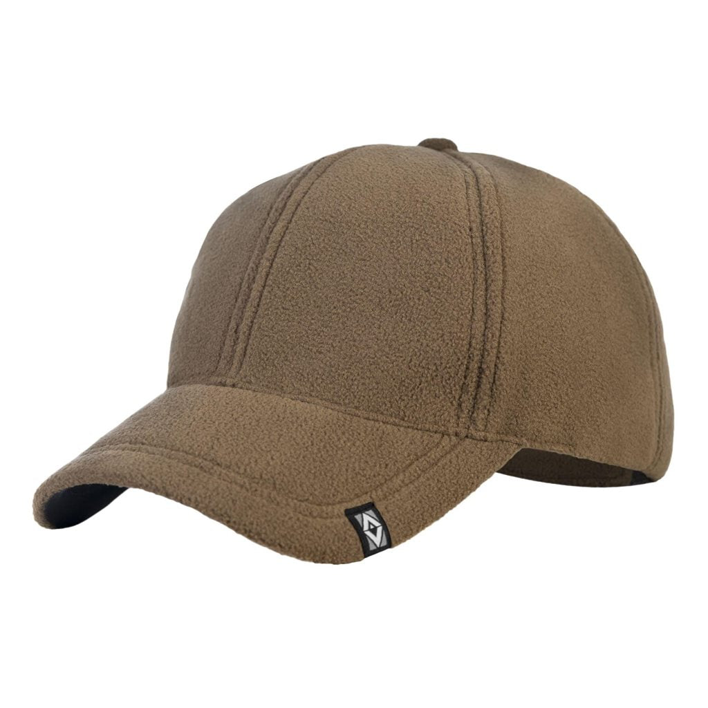 Gorra de béisbol Fleece negra de poliéster, vista frontal