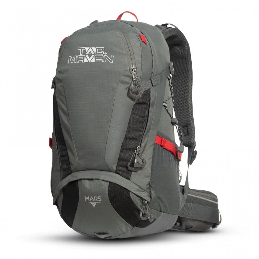 Mochila MARS 30l azul en nylon rip-stop y poliéster Oxford