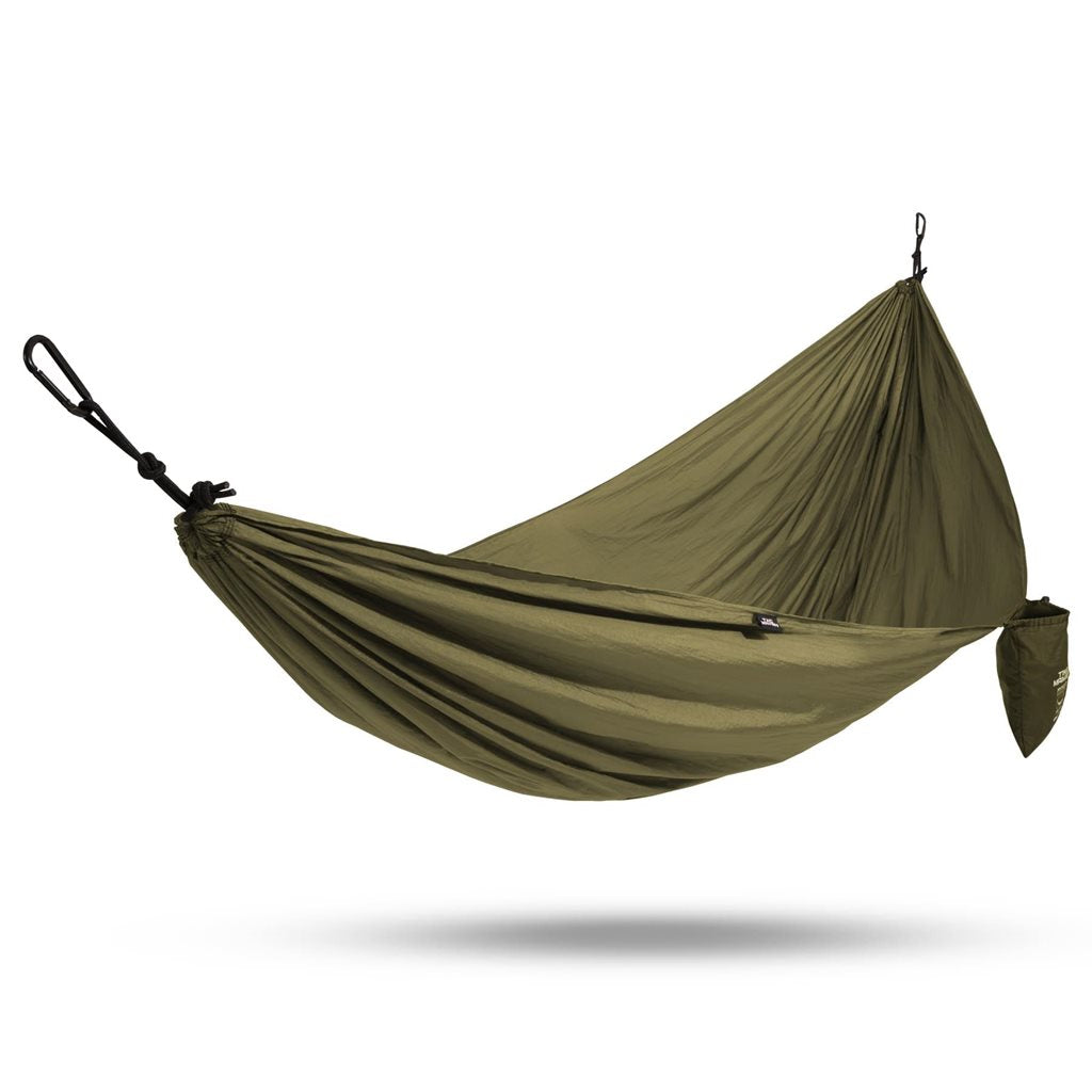 Hamaca MYNEST negra con funda de transporte, 275 x 150 cm, para 1-2 personas