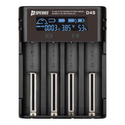 Cargador D4S universal con pantalla LCD para 4 baterías