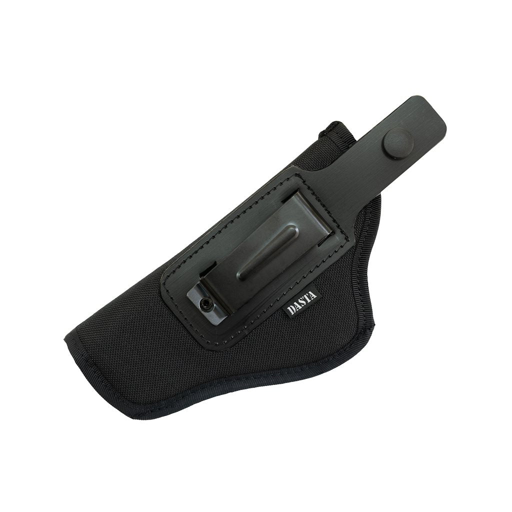 Funda lateral de cinturón 204-1/S negra con hebilla de acero