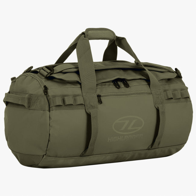 Bolsa STORM KITBAG verde impermeable 65 L con asas y correas desmontables