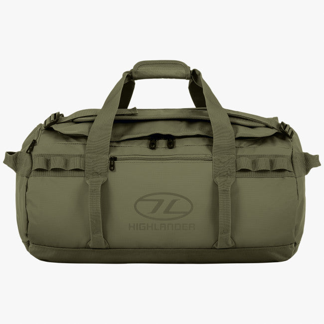 Bolsa STORM KITBAG verde impermeable 65 L con asas y correas desmontables