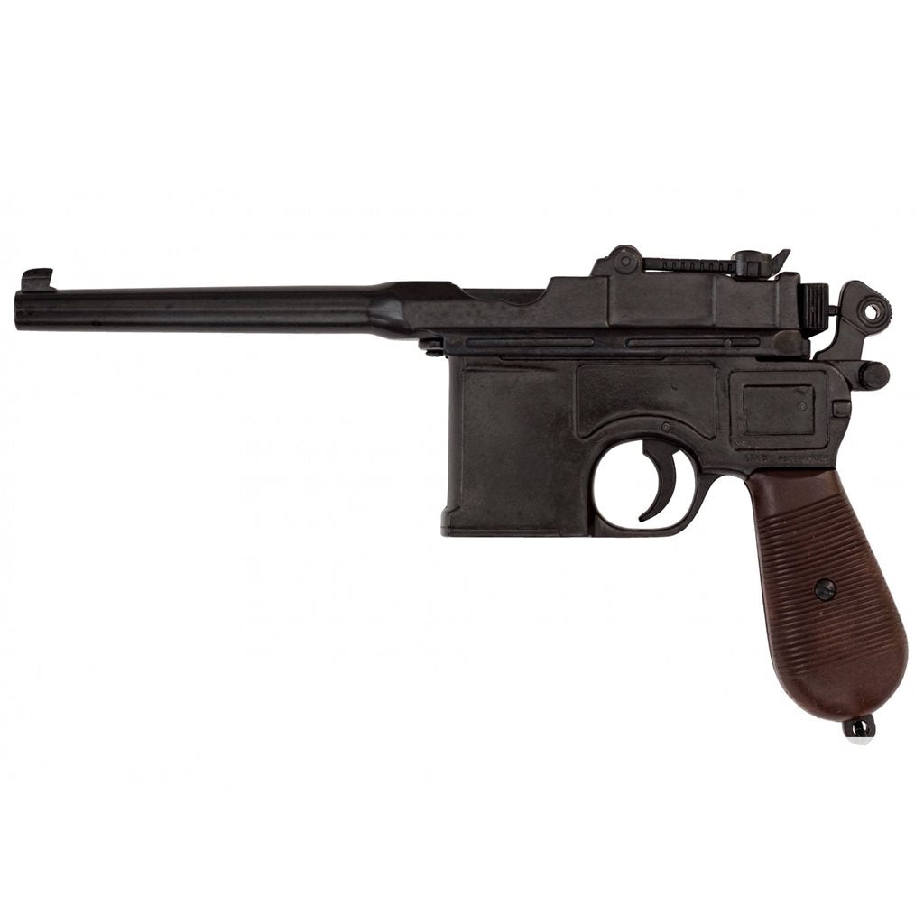 Réplica decorativa de la pistola Mauser C96 1898 en negro