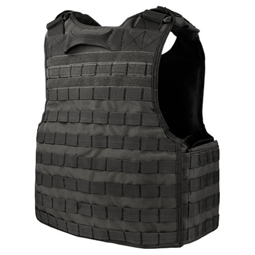 Chaleco Condor Defender negro con sistema MOLLE - portaplacas DFPC-002