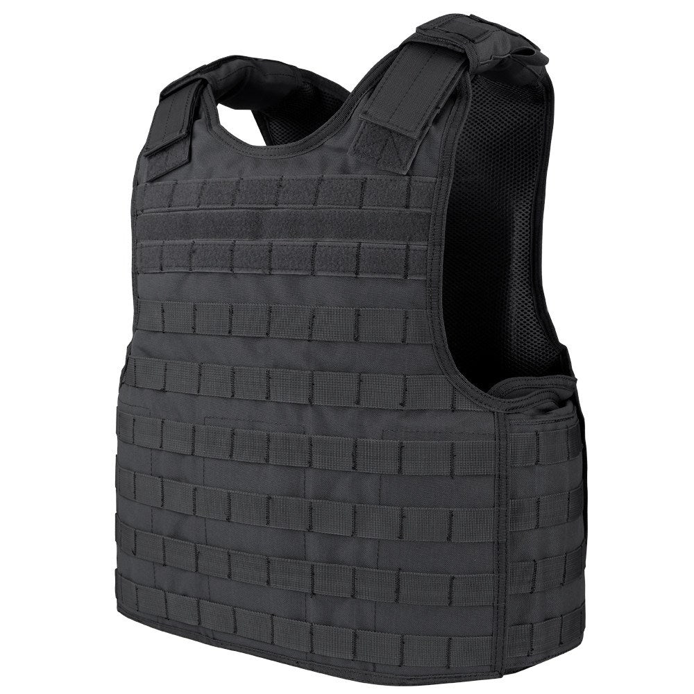Chaleco Condor Defender negro con sistema MOLLE - portaplacas DFPC-002