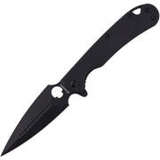 Navaja plegable ARROW con hoja tipo daga en acero D2 y construcción ennegrecida, seguro LinerLock