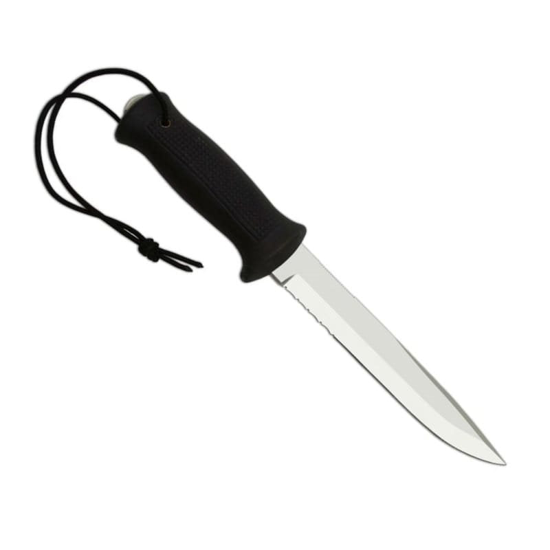 Cuchillo DIVER AZ en acero inoxidable con empuñadura de goma endurecida