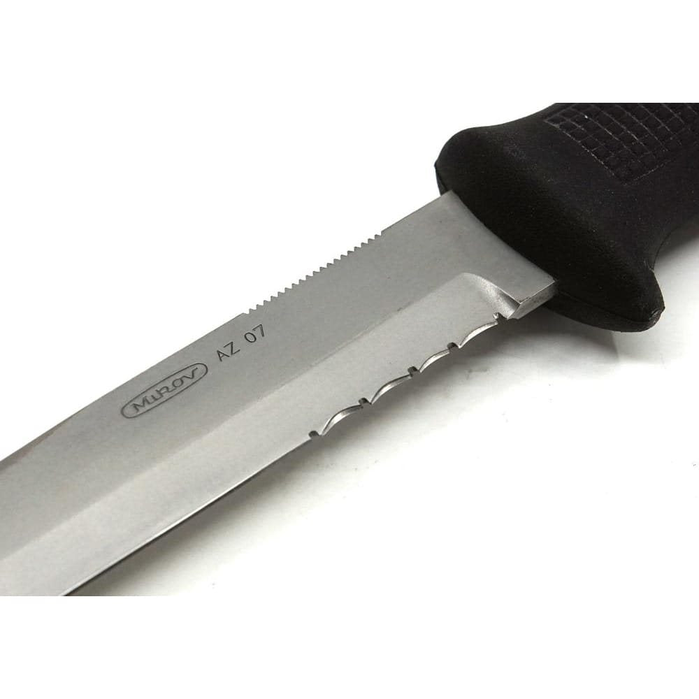 Cuchillo DIVER AZ en acero inoxidable con empuñadura de goma endurecida