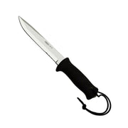 Cuchillo DIVER AZ en acero inoxidable con empuñadura de goma endurecida
