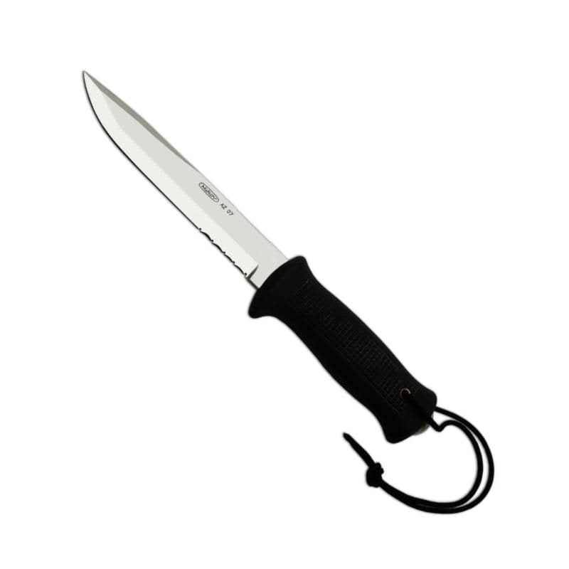 Cuchillo DIVER AZ en acero inoxidable con empuñadura de goma endurecida