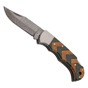 Navaja plegable FORGE con hoja damasco y cierre Lockback