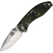Navaja plegable BURNSIDE con hoja Hitachi D2 (6,35 cm) y filo liso