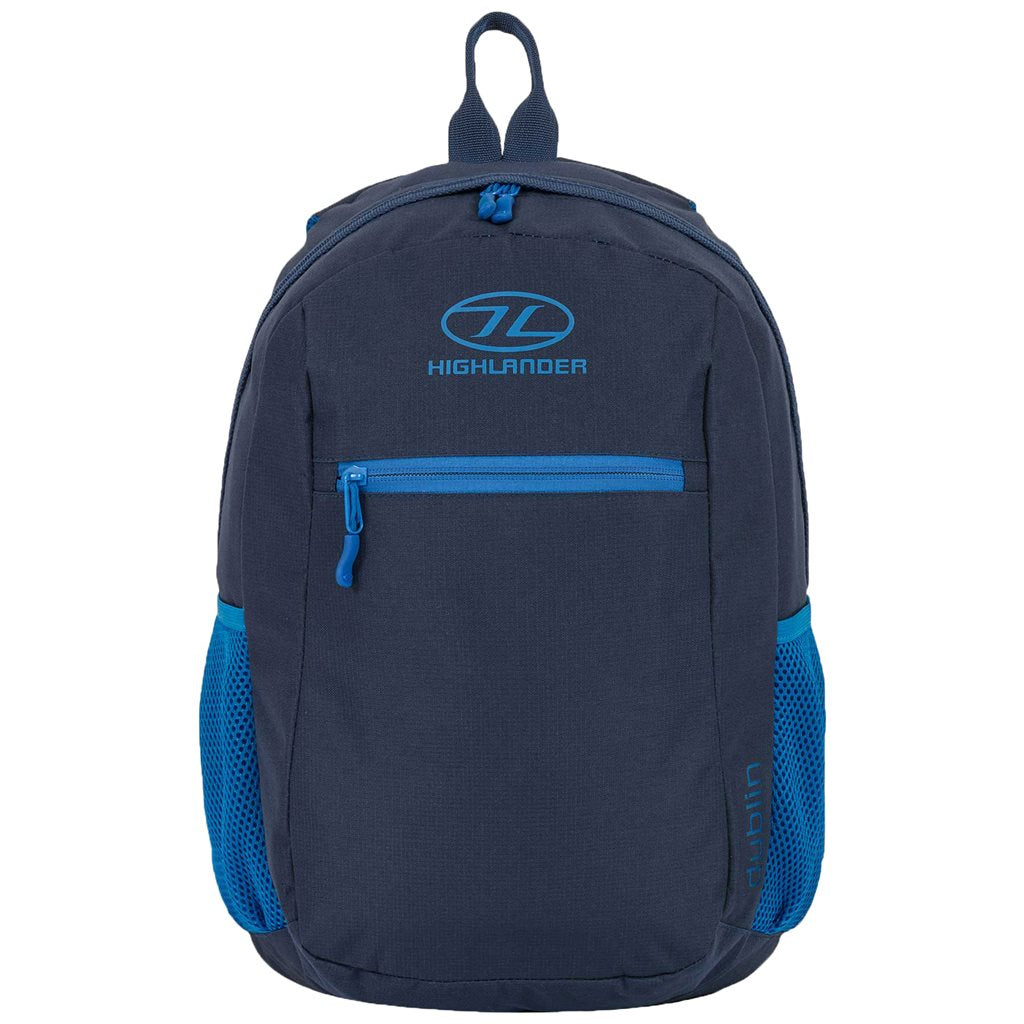 Mochila DUBLIN 15 L negra en poliéster 600D, compacta para ciudad y naturaleza, apta para documentos A4