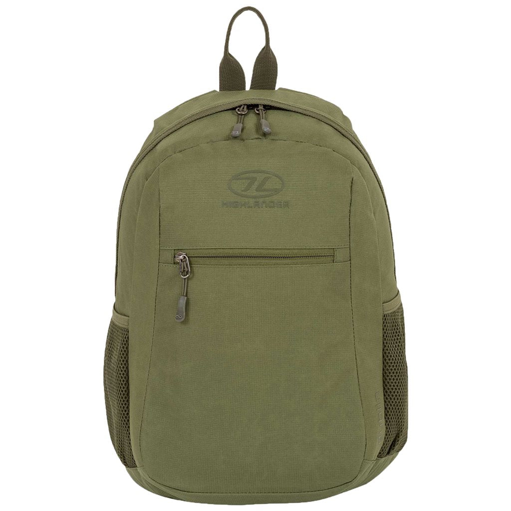 Mochila DUBLIN 15 L negra en poliéster 600D, compacta para ciudad y naturaleza, apta para documentos A4