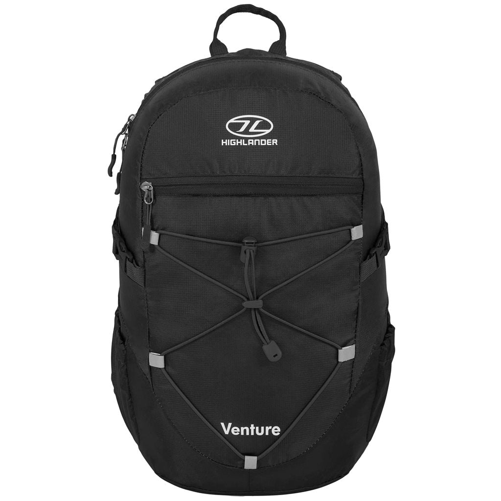 Mochila VENTURE 20 L negra vista frontal