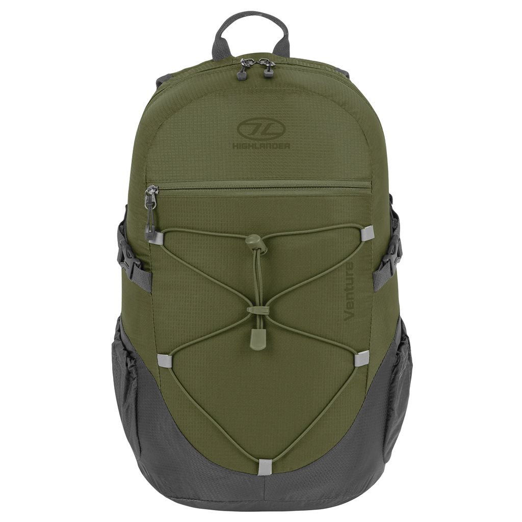 Mochila VENTURE 20 L negra vista frontal