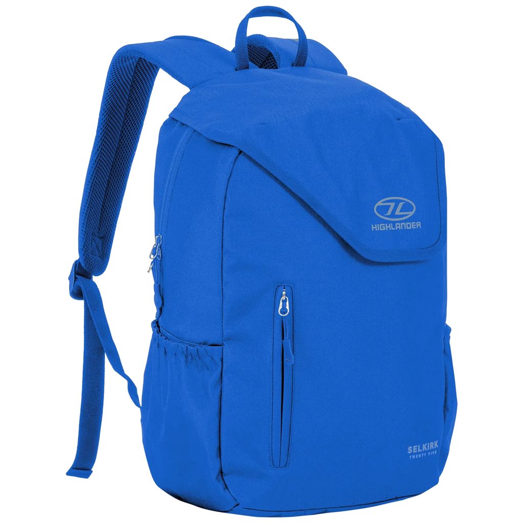 Mochila SELKIRK 25 L negra, ligera de poliester 600D con recubrimiento PVC