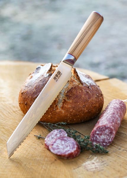 Cuchillo de pan, acero de Damasco  DTYT-DBRK-OK - Espadas y Más