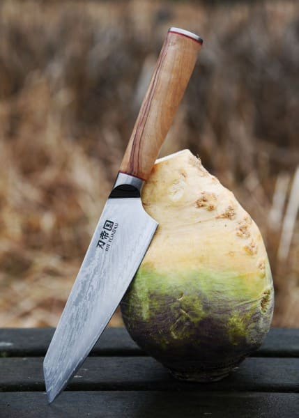 Cuchillo Chef , 16,5 cm Longitud de la hoja, acero de Damasco KR-DCK-OK6 - Espadas y Más