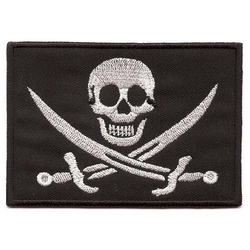 Parche pirata negro, aprox. 9,5 x 6,5 cm
