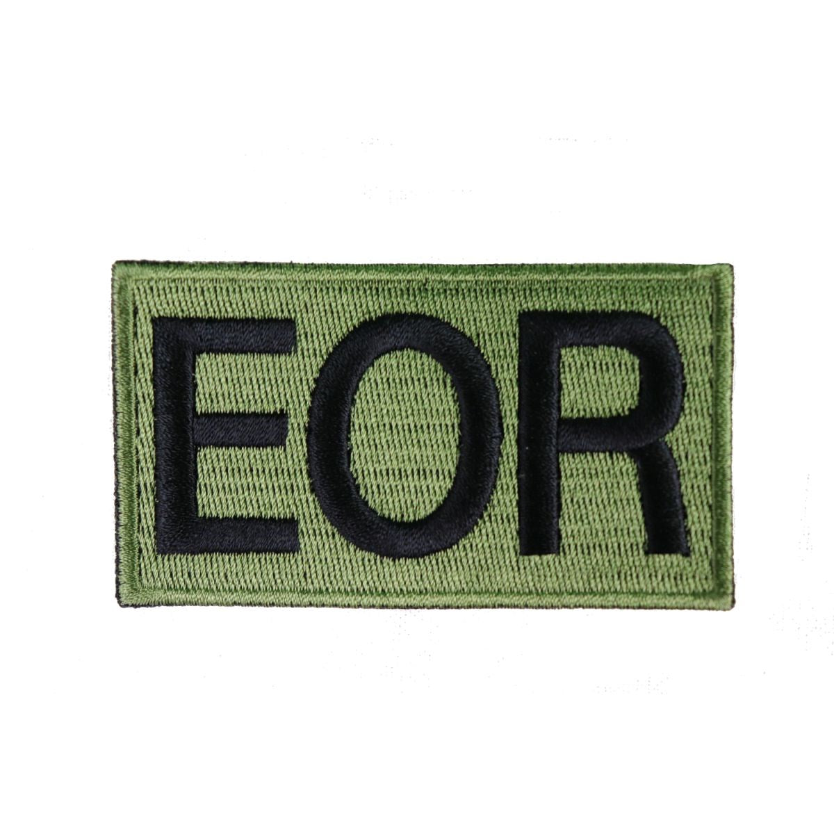 Parche EOR verde para coser, aprox. 8 x 4,5 cm, sin velcro