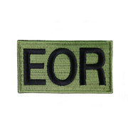 Parche EOR verde para coser, aprox. 8 x 4,5 cm, sin velcro